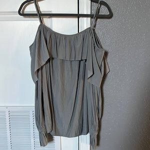 Off the shoulder, spaghetti strap blouse